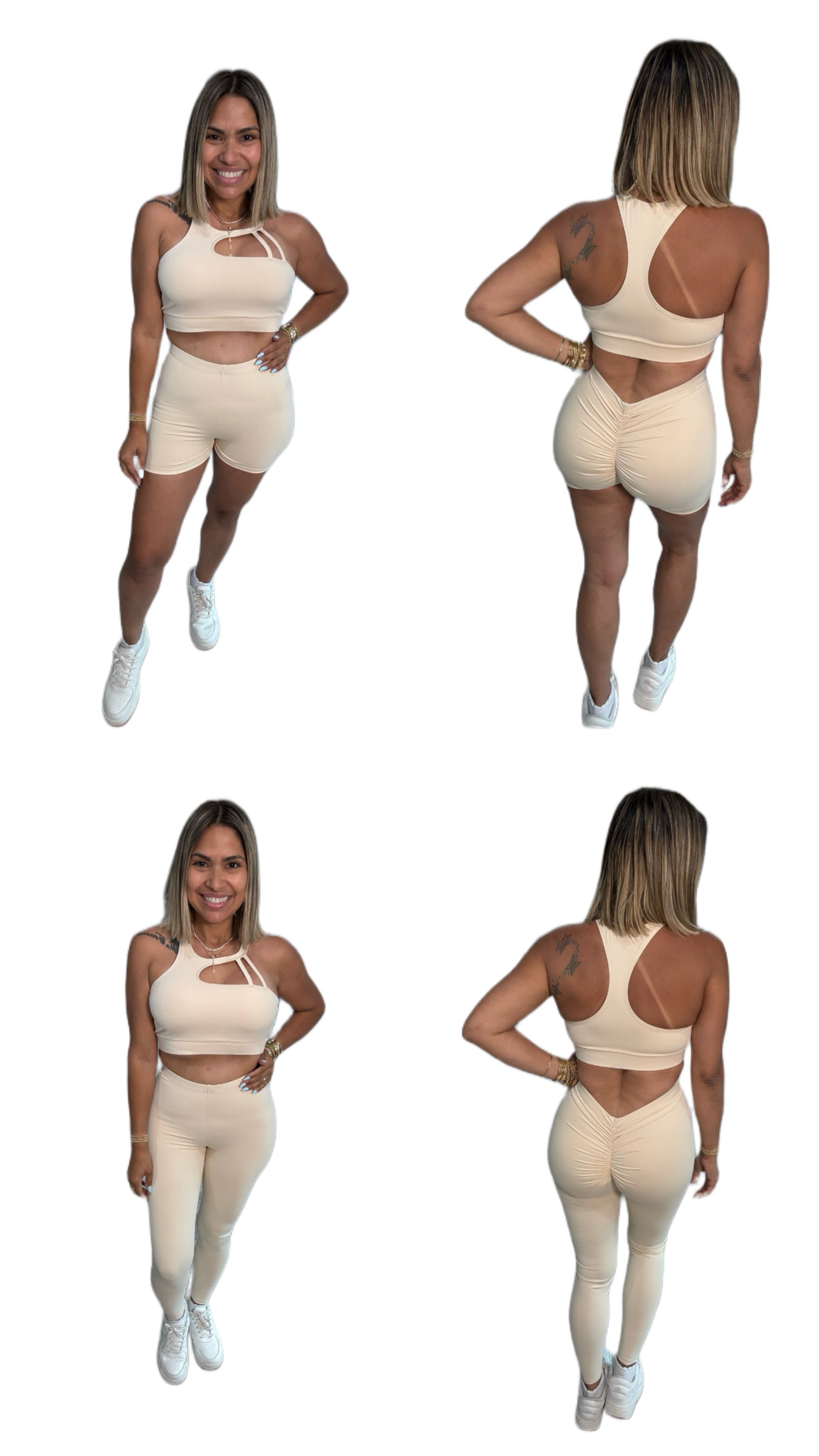 El trío top + legguins +short