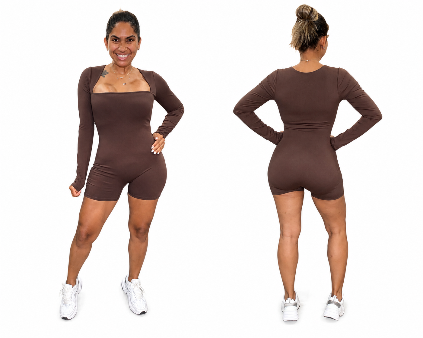 Enterizo Short Manga Larga