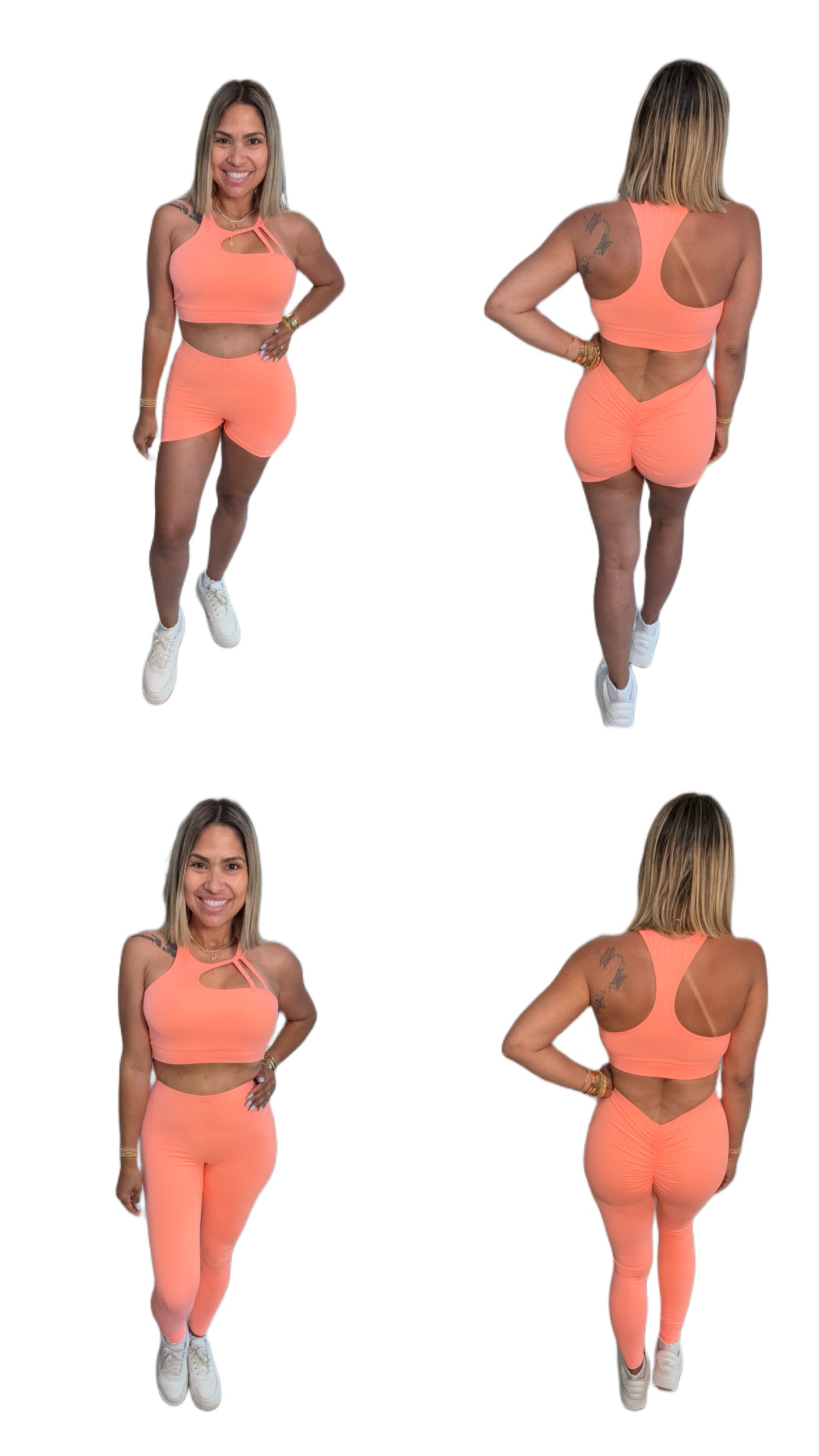 El trío top + legguins +short