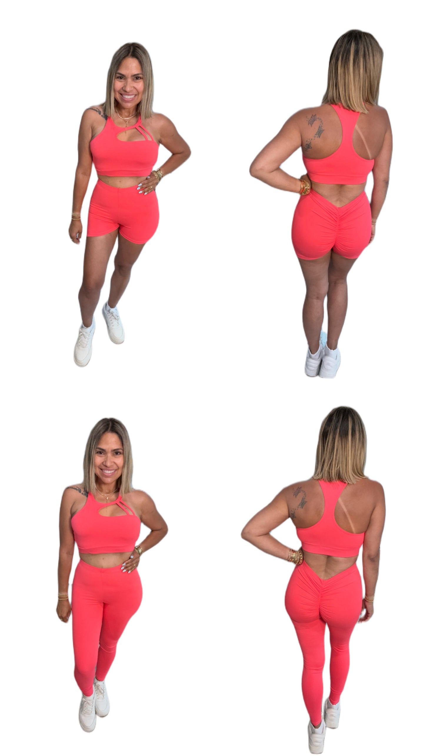 El trío top + legguins +short