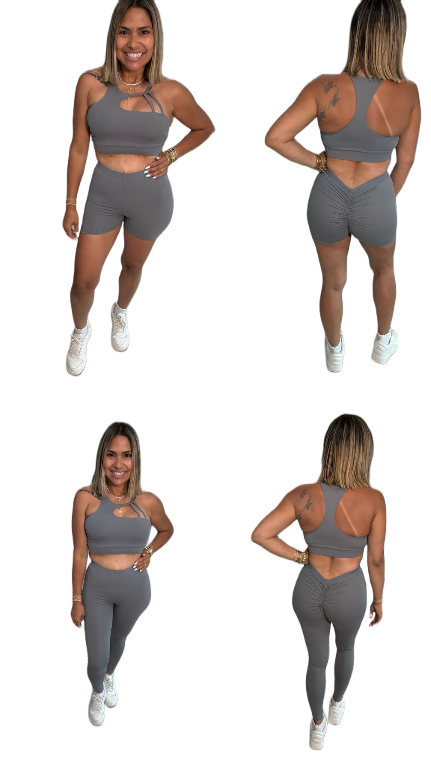 El trío top + legguins +short