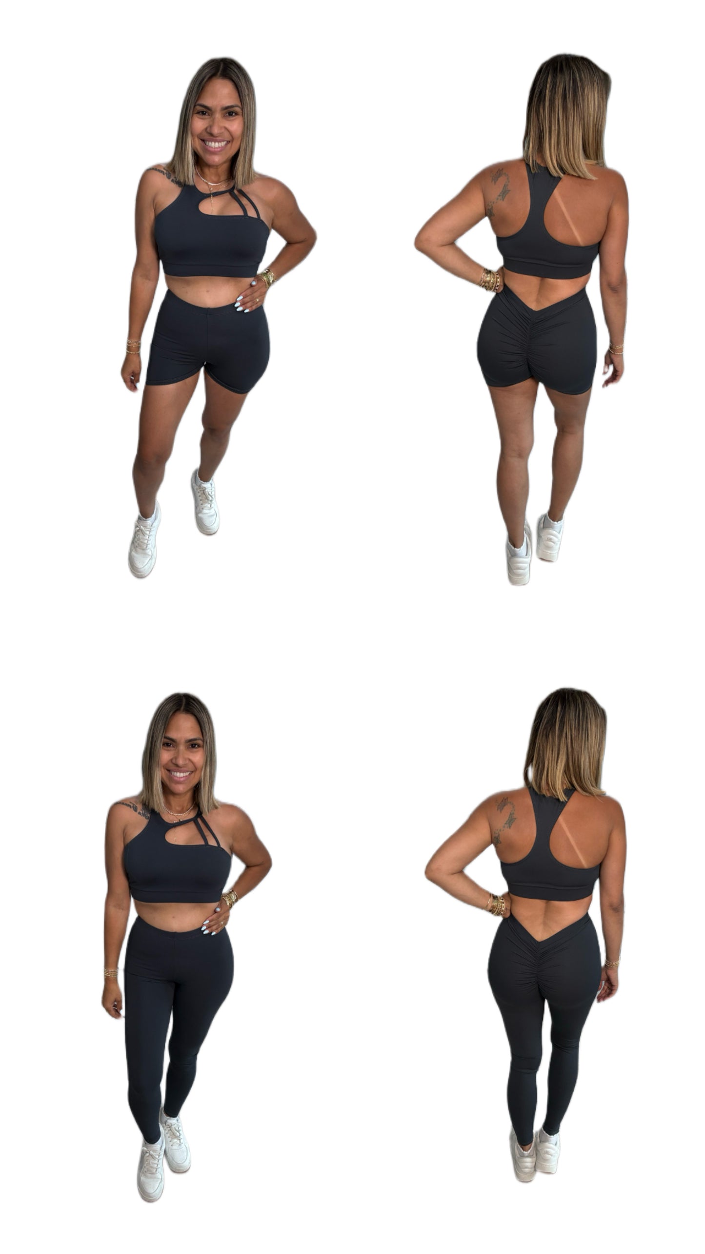 El trío top + legguins +short