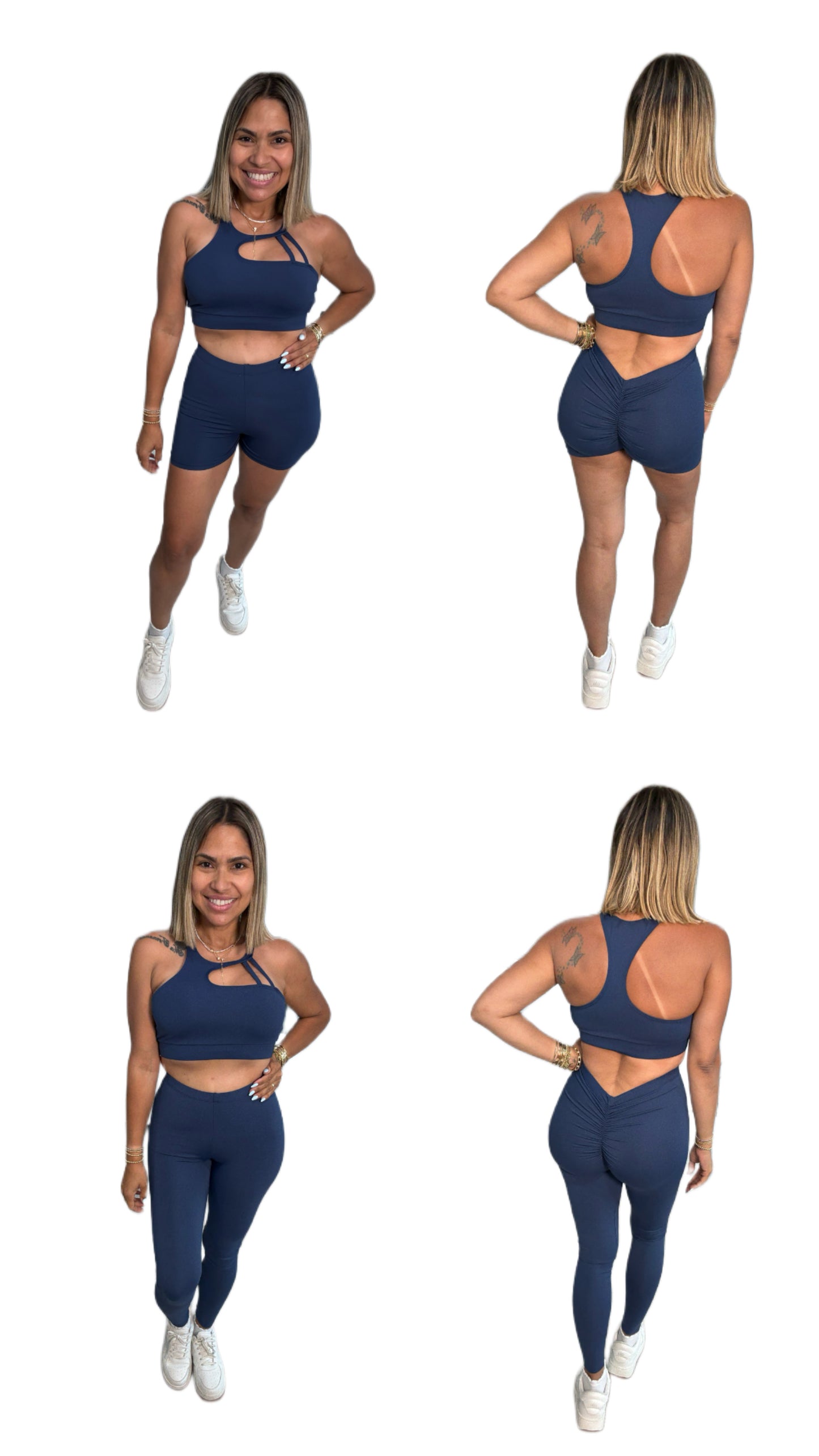 El trío top + legguins +short