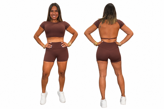 Set Open Back Manga Corta