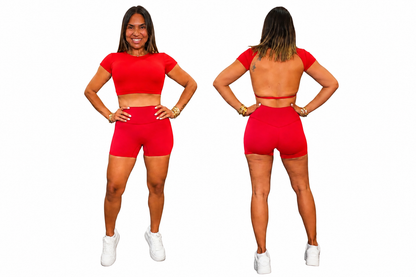 Set Open Back Manga Corta