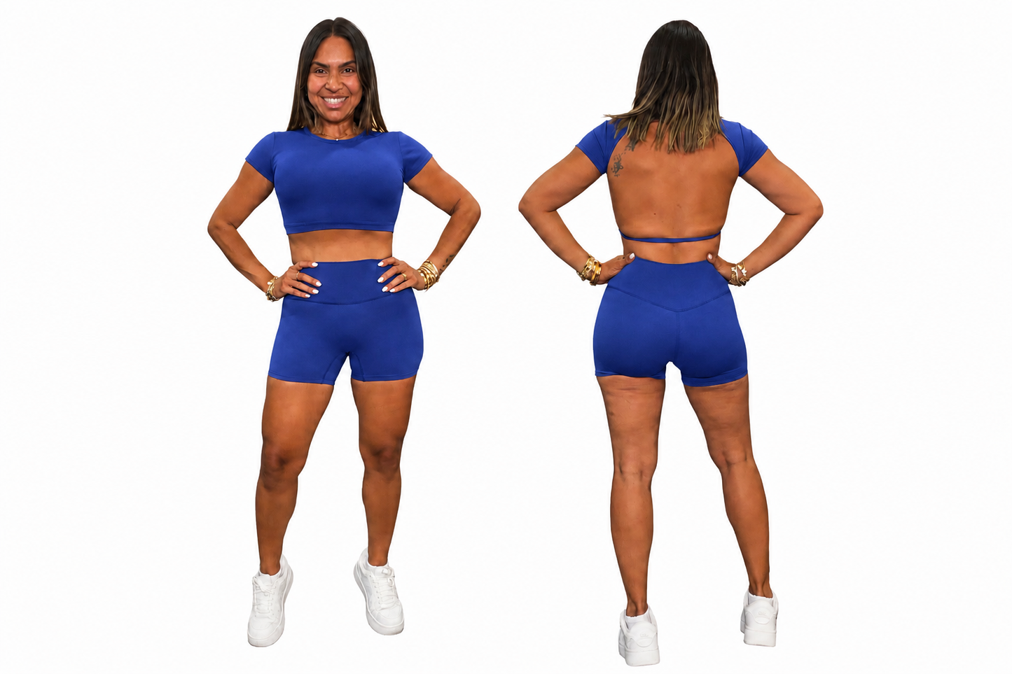 Set Open Back Manga Corta