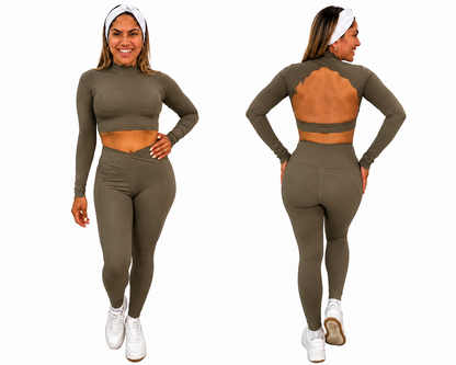 Set Legging Onde Cuello Alto Long