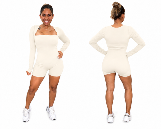 Enterizo Short Manga Larga