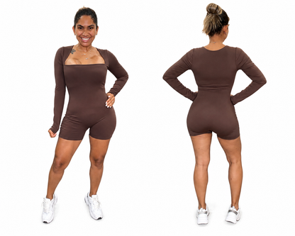 Enterizo Short Manga Larga