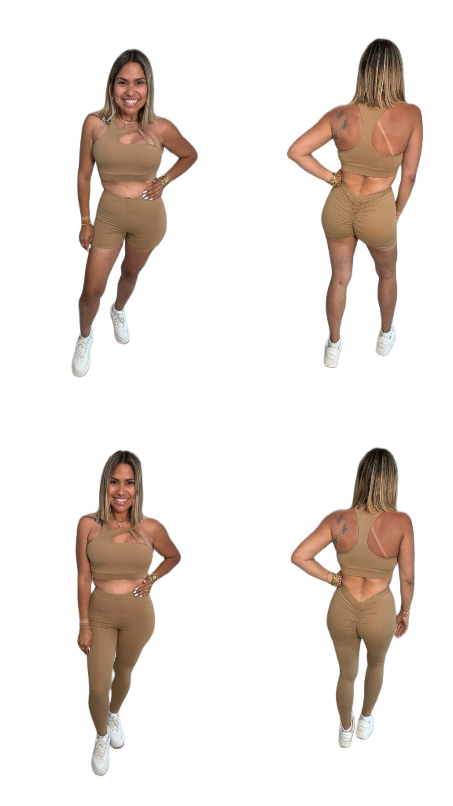 El trío  top + legguins +short