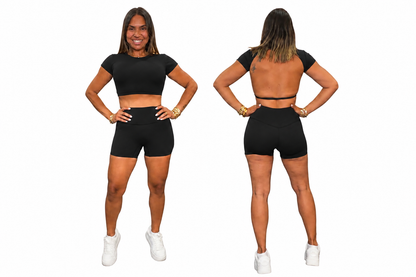 Set Open Back Manga Corta