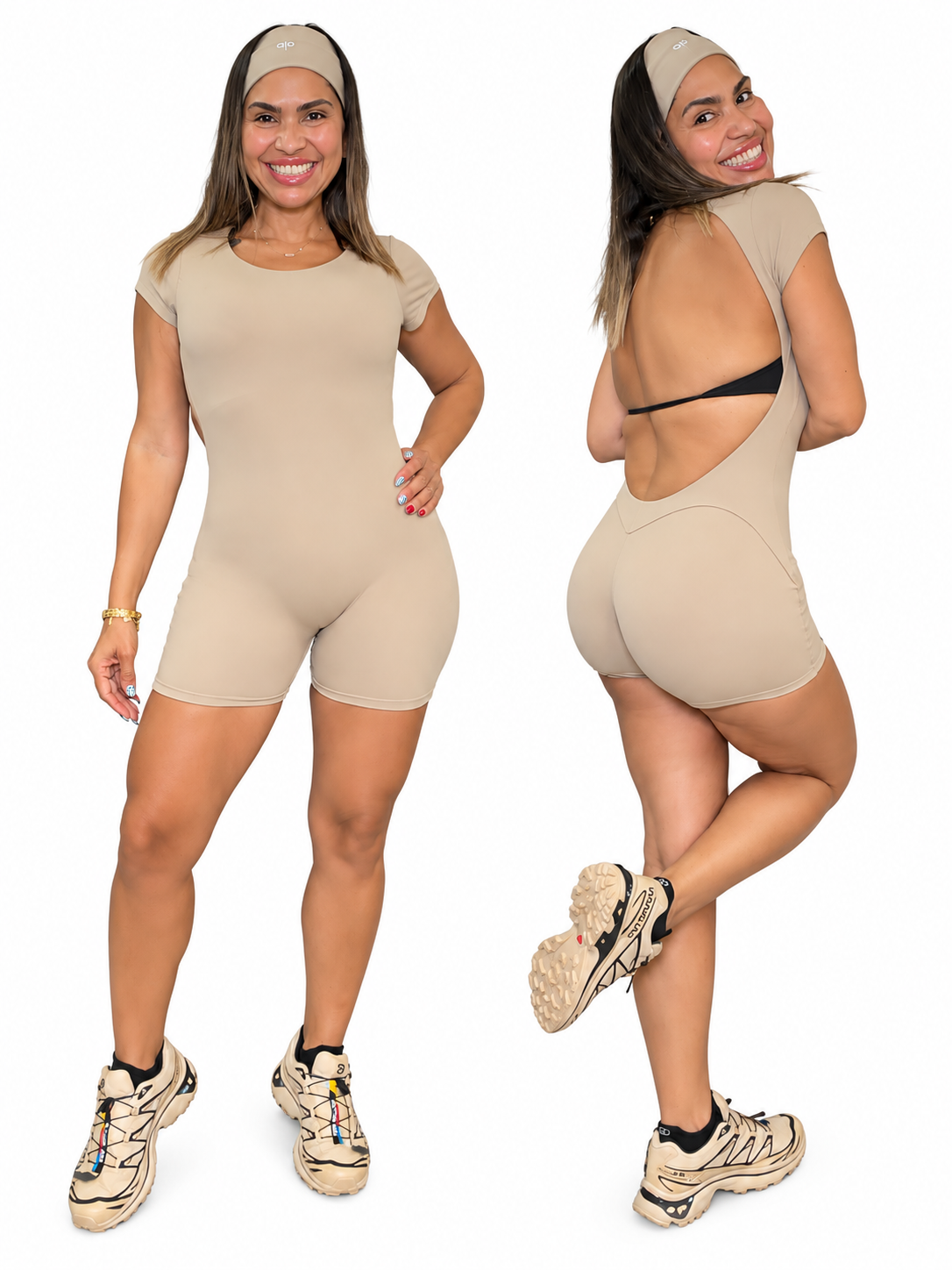 Enterizo short manga corta