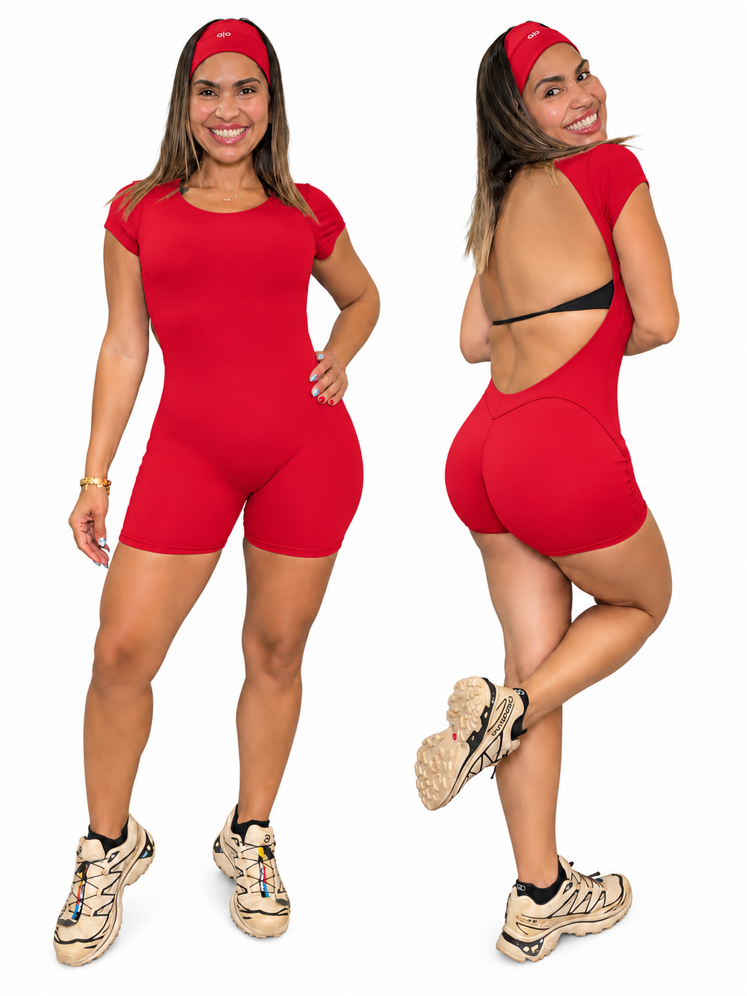 Enterizo short manga corta