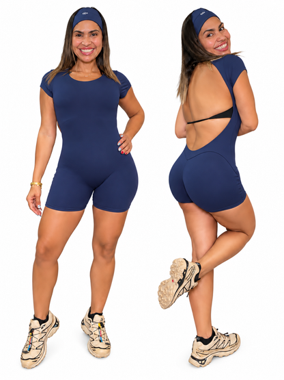 Enterizo short manga corta