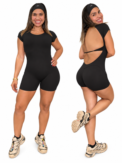 Enterizo short manga corta